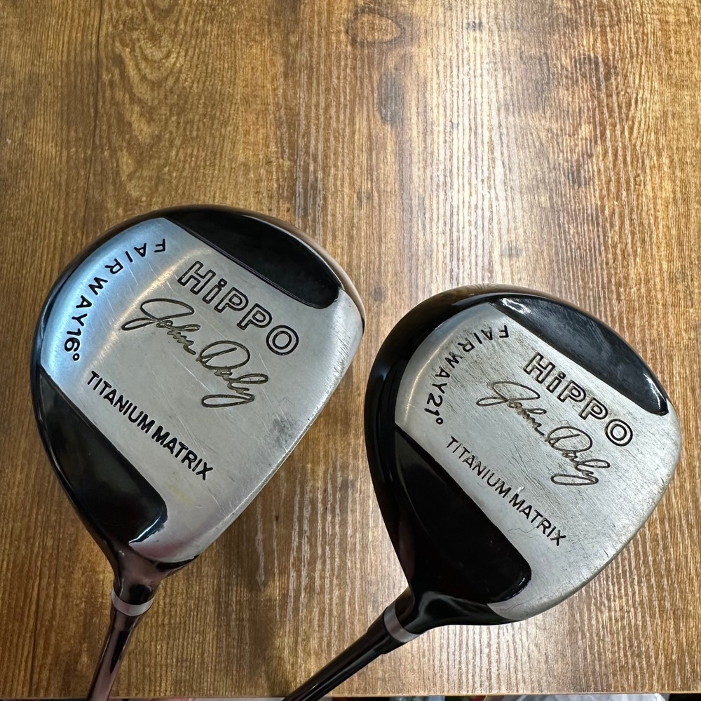 Hippo John Daly Titanium Matrix Fairway Wood Set 16* 21* Power Flex Graphite